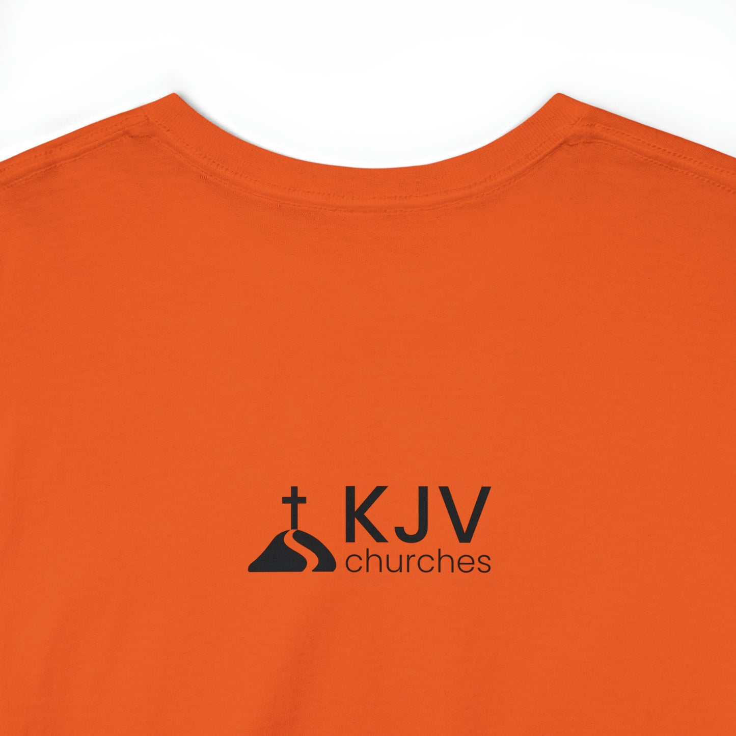 Unisex Heavy Cotton Tee - John 8:58 w/ KJV Churches logo on back