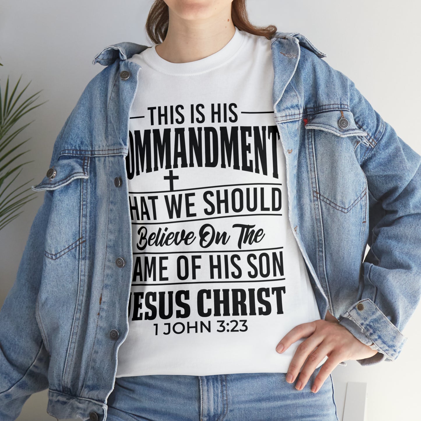 Unisex Heavy Cotton Tee - 1 Jn 3:23