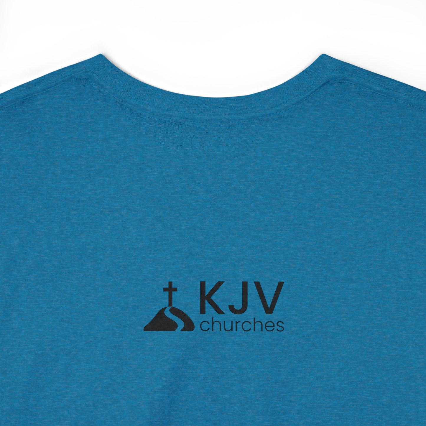 Unisex Heavy Cotton Tee - John 8:58 w/ KJV Churches logo on back