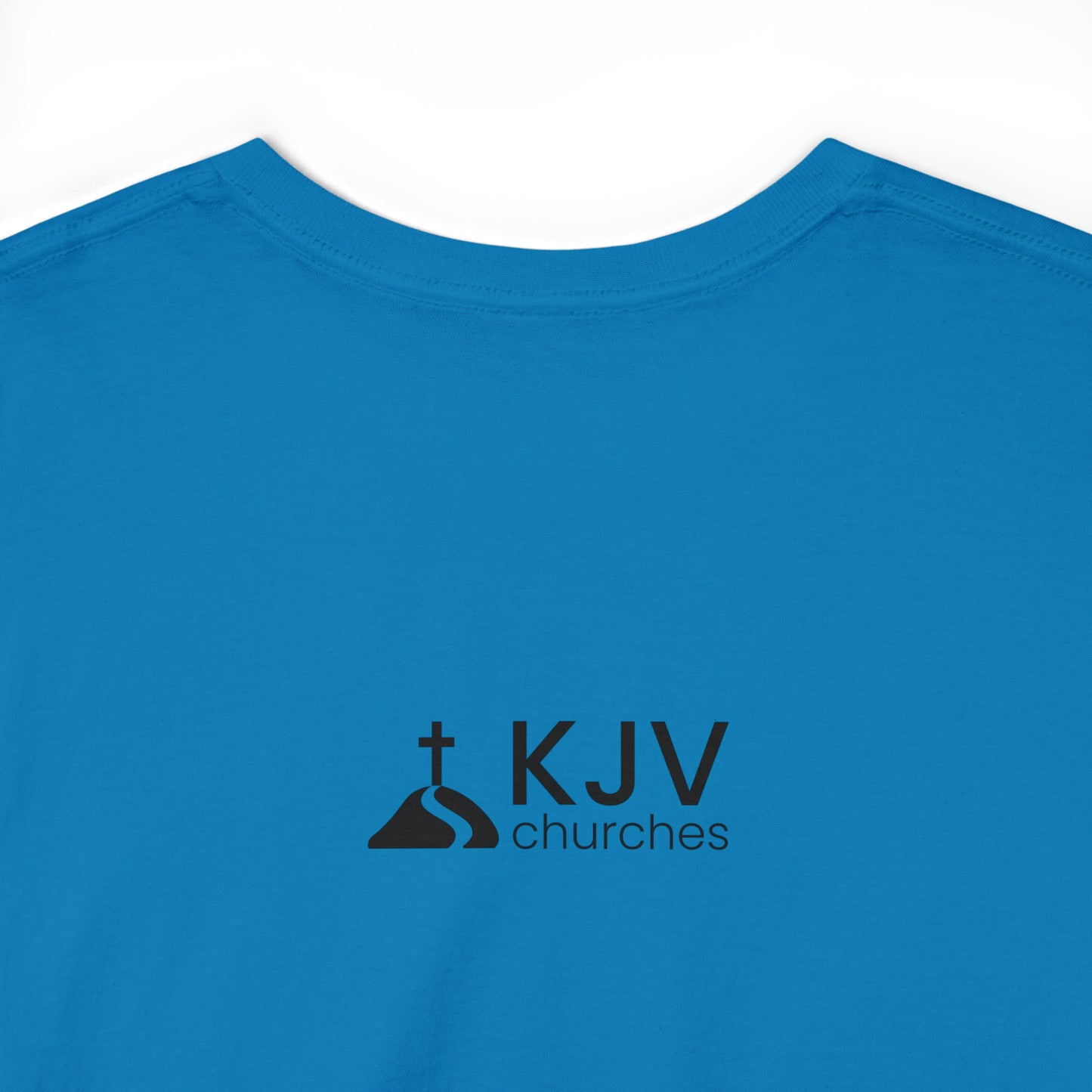 Unisex Heavy Cotton Tee - John 8:58 w/ KJV Churches logo on back