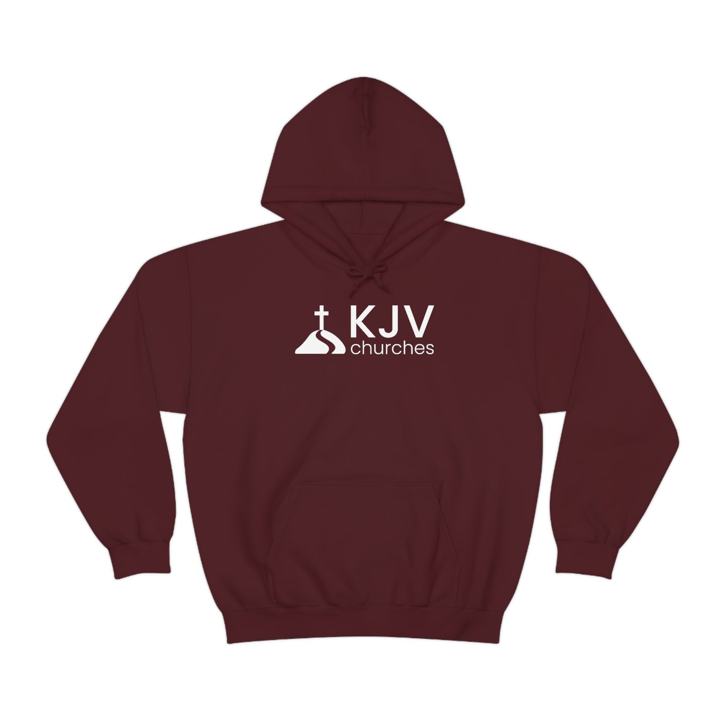 Unisex Heavy Blend™ Hooded Sweatshirt - Ephesians 2:8 w/ KJV Churches logo