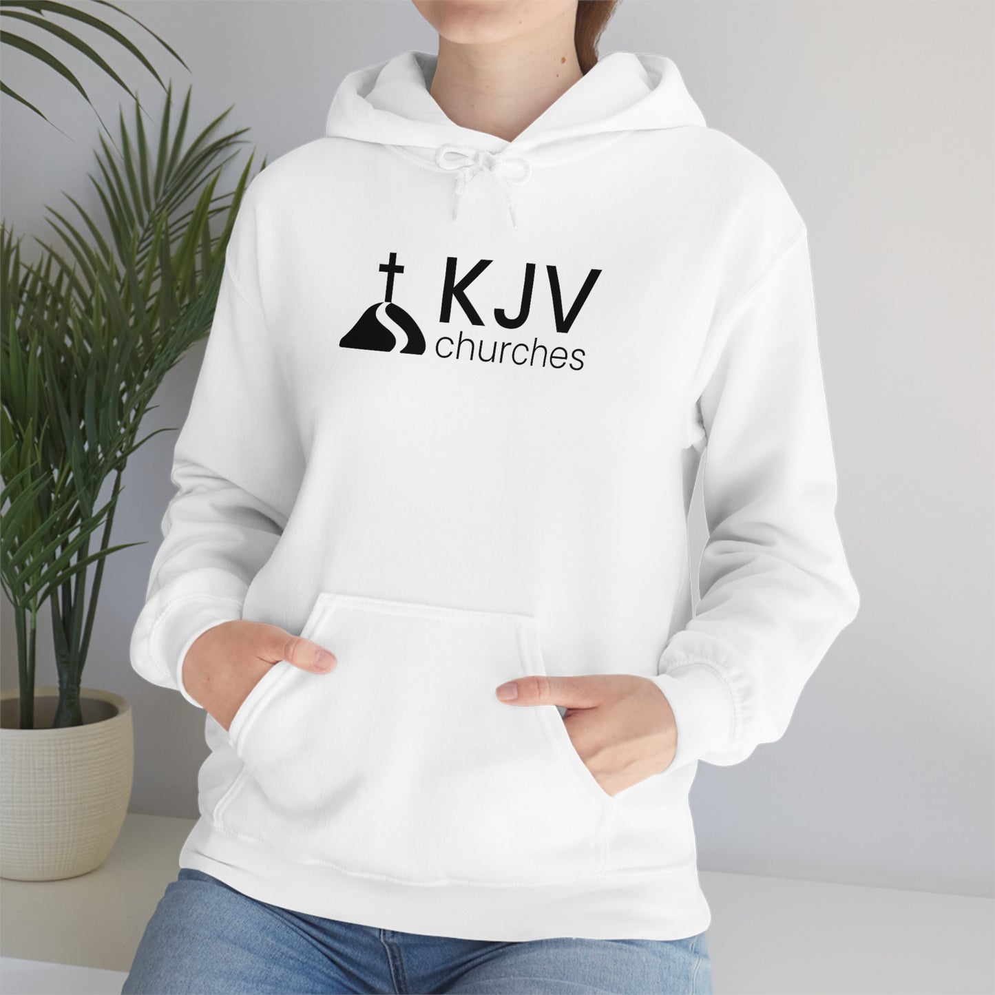 Unisex Heavy Blend™ Hooded Sweatshirt - Ephesians 2:8 w/ KJV Churches logo