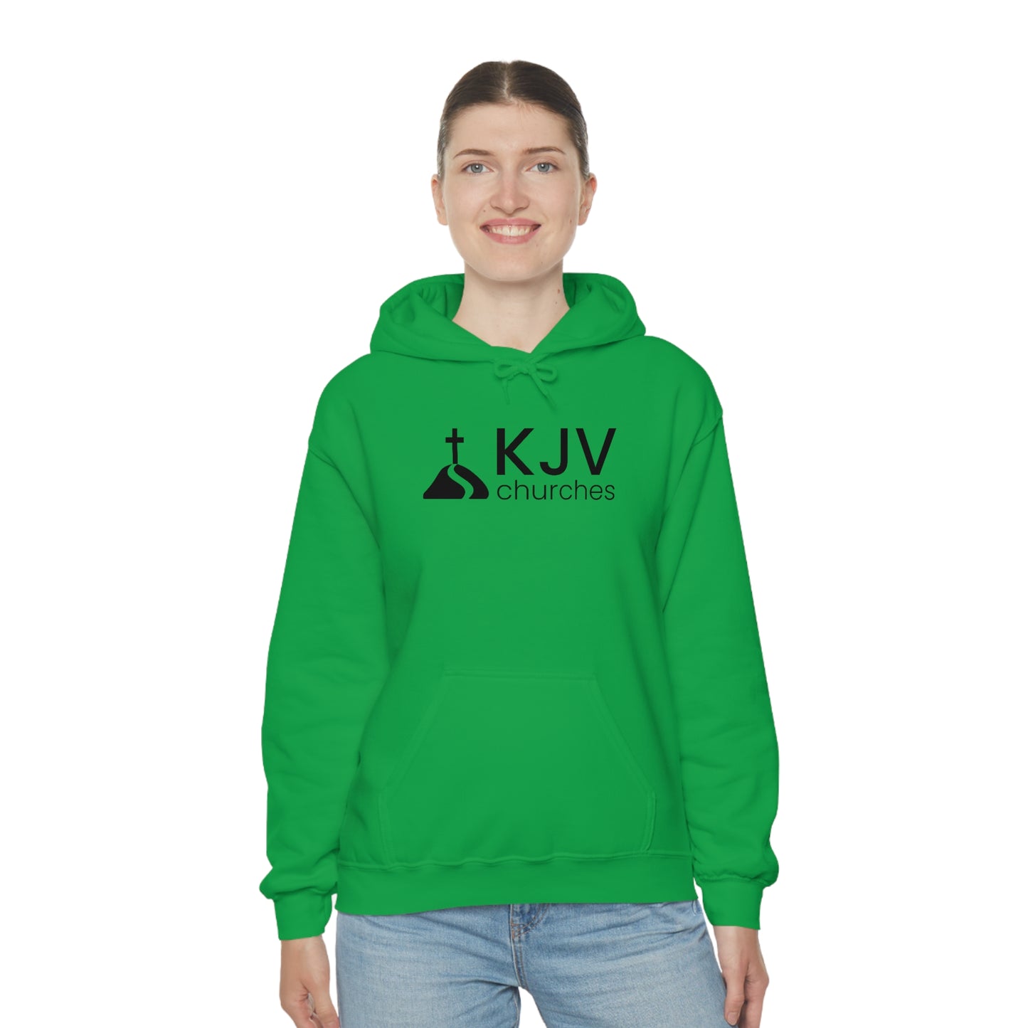 Unisex Heavy Blend™ Hooded Sweatshirt - Ephesians 2:8 w/ KJV Churches logo