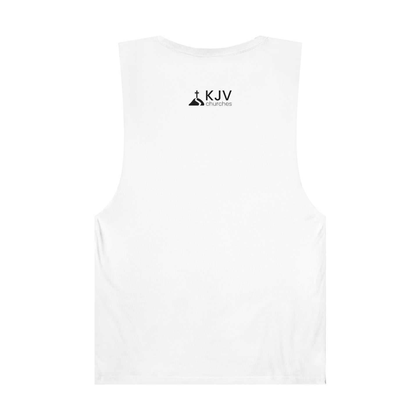 Unisex Workout Tank Top - The Joy of the LORD (Black on White)