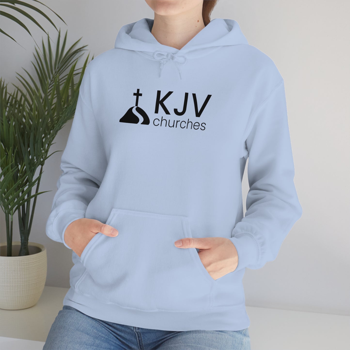 Unisex Heavy Blend™ Hooded Sweatshirt - Ephesians 2:8 w/ KJV Churches logo