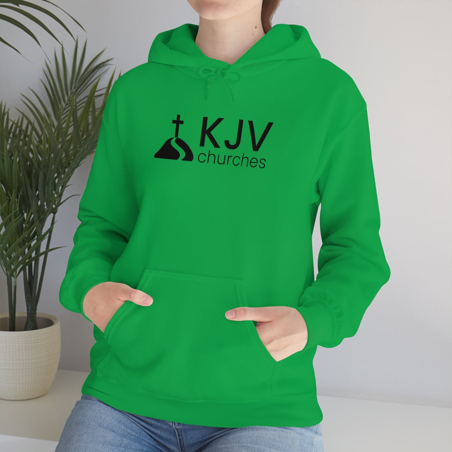 Unisex Heavy Blend™ Hooded Sweatshirt - Ephesians 2:8 w/ KJV Churches logo