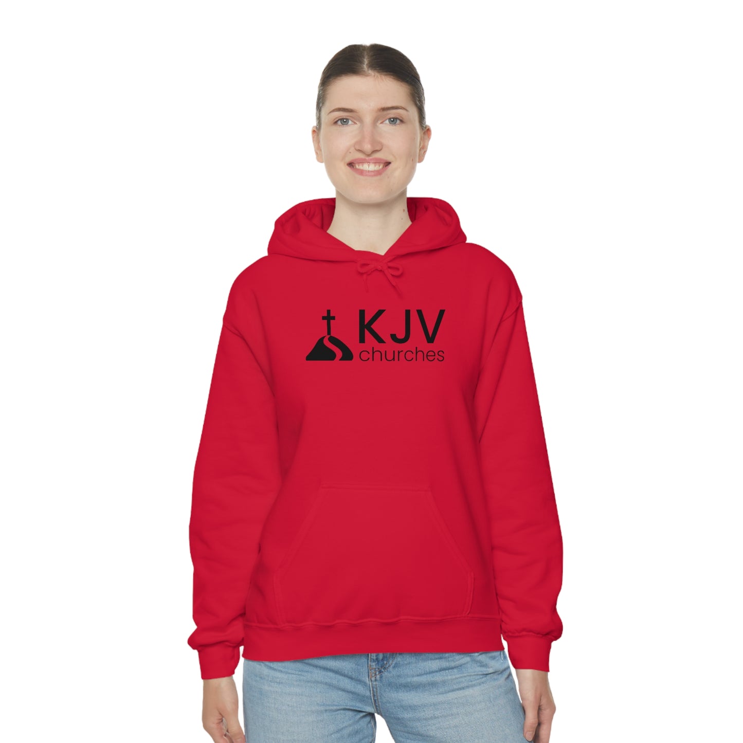 Unisex Heavy Blend™ Hooded Sweatshirt - Ephesians 2:8 w/ KJV Churches logo