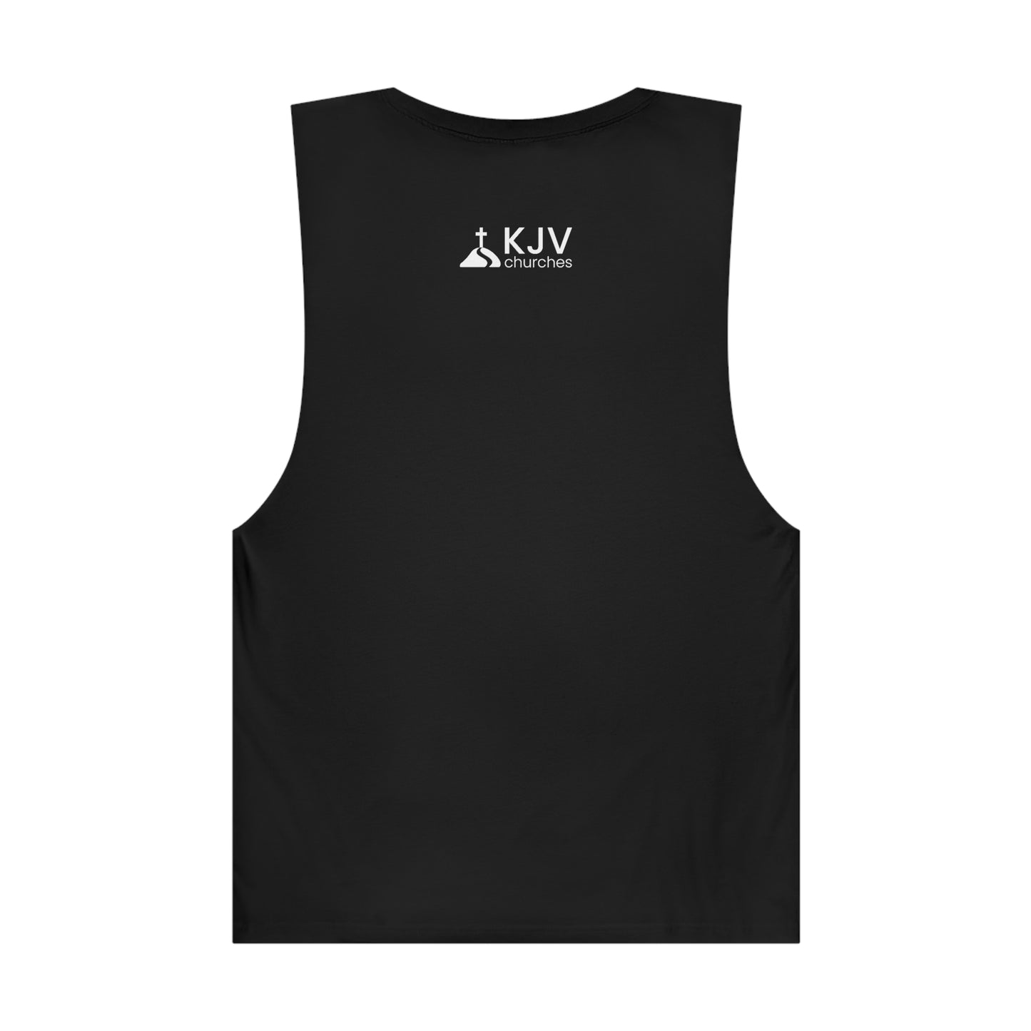 Unisex Workout Tank Top - The Joy of the LORD (White on Black)