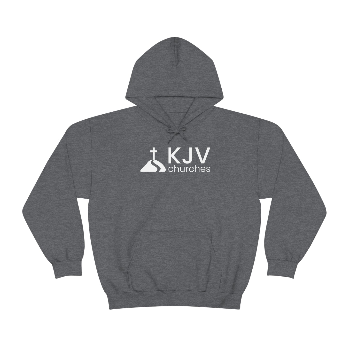 Unisex Heavy Blend™ Hooded Sweatshirt - Ephesians 2:8 w/ KJV Churches logo