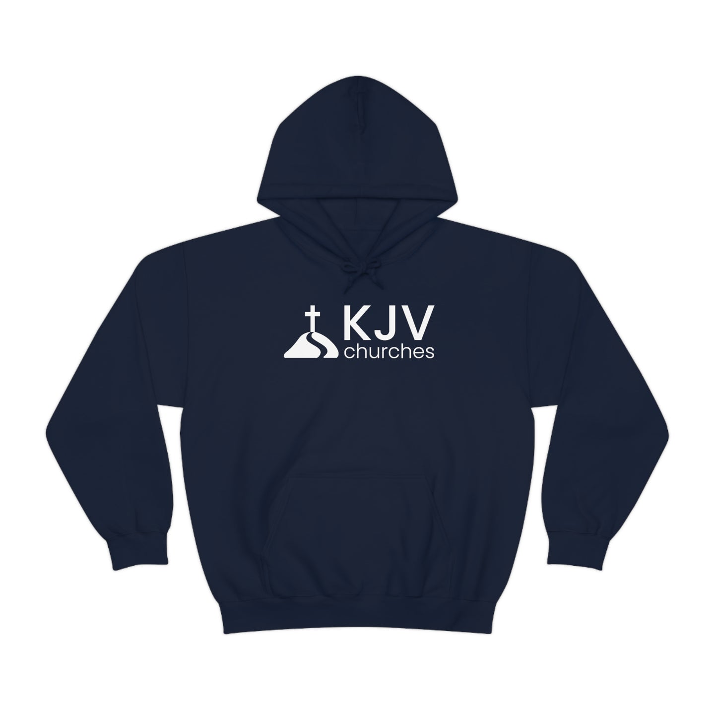 Unisex Heavy Blend™ Hooded Sweatshirt - Ephesians 2:8 w/ KJV Churches logo