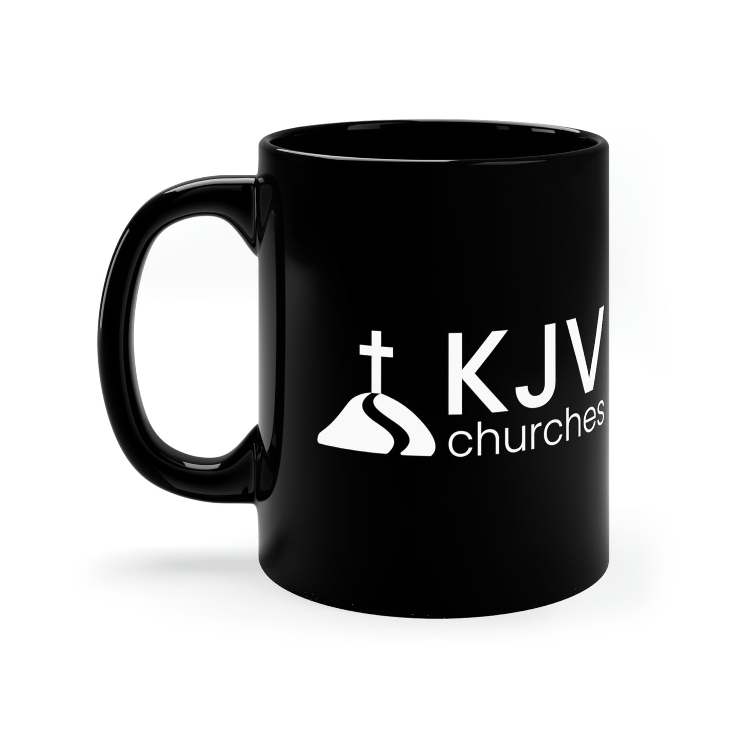 "Have you Read your Bible Today?" 11oz Black Mug w/ KJV Churches logo