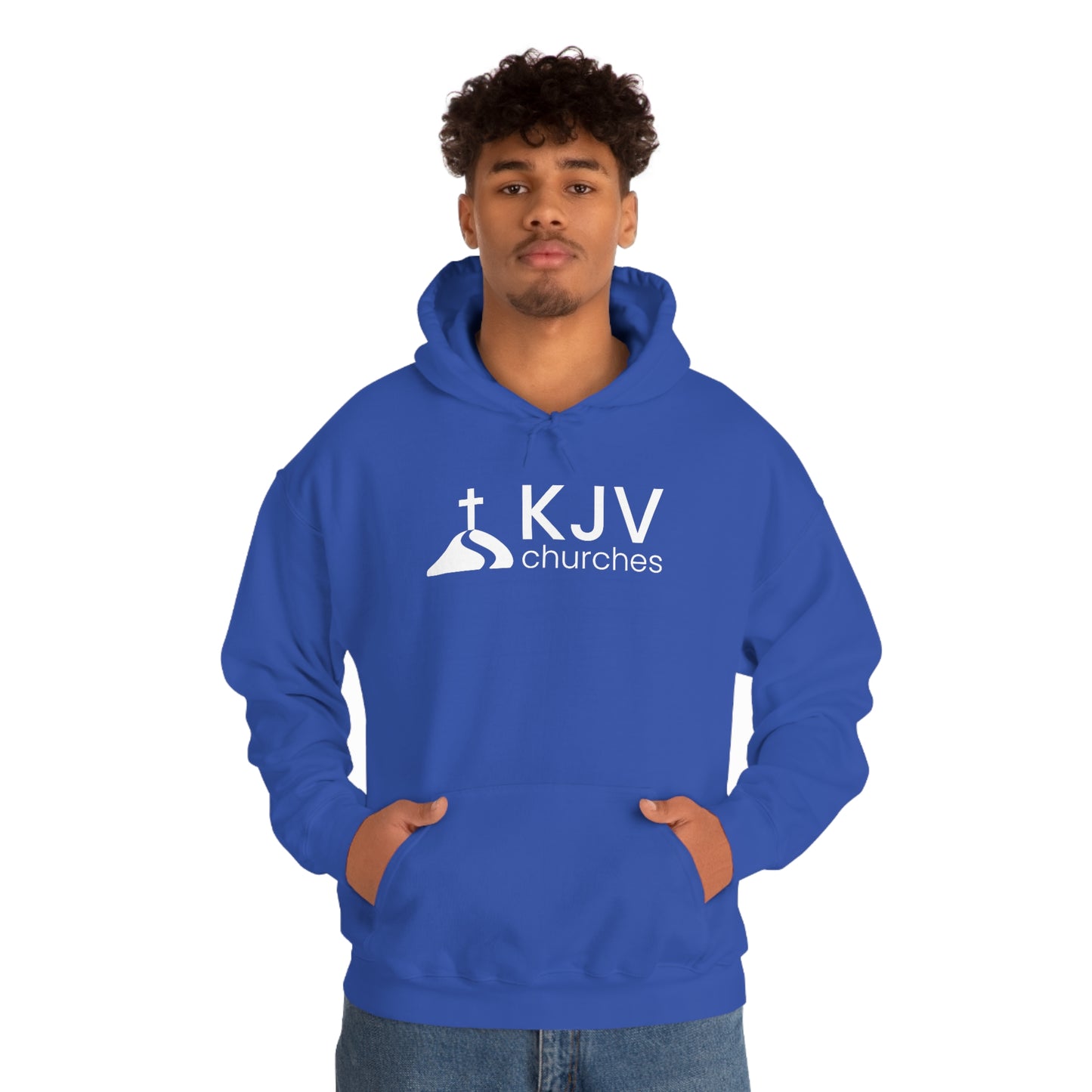 Unisex Heavy Blend™ Hooded Sweatshirt - Ephesians 2:8 w/ KJV Churches logo